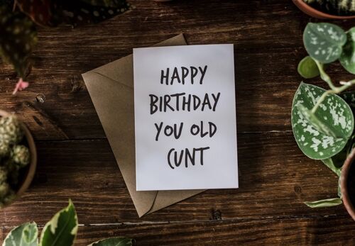 SWEARY CARD / Happy Birthday You Old C*nt