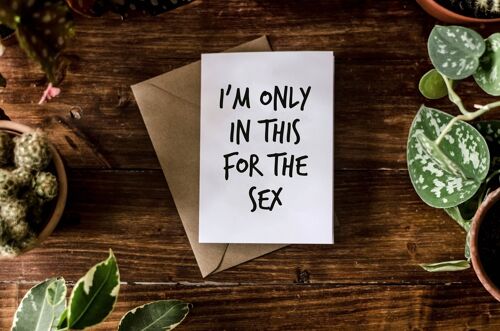 SWEARY CARD / I'm Only In This For The Sex