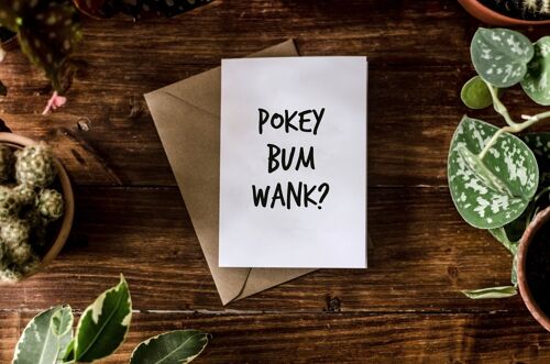 SWEARY CARD / Pokey Bum W*nk / Funny Rude Anniversary