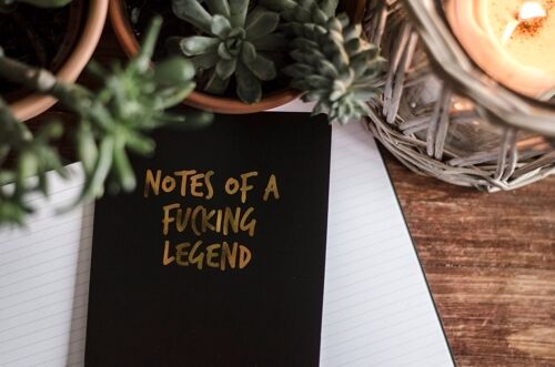 SWEARY FOILED NOTEBOOK / Notes of a F*cking Legend