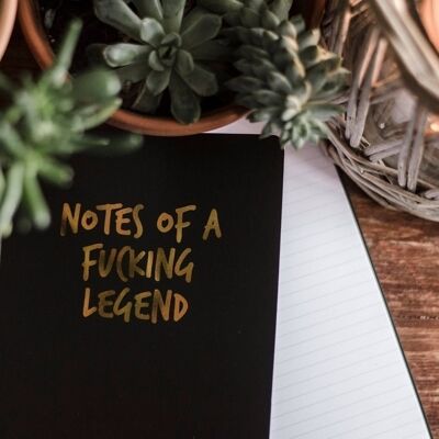 SWEARY FOILED NOTEBOOK / Notes of a F*cking Legend
