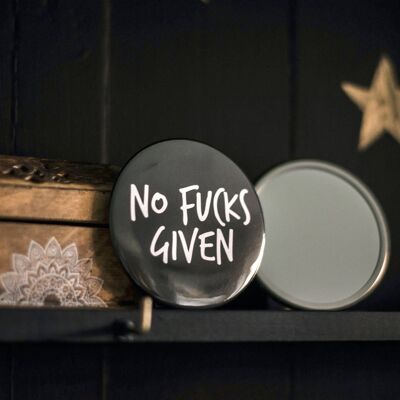 SWEARY MIRROR / 76 mm Taschenspiegel / No F*cks Given