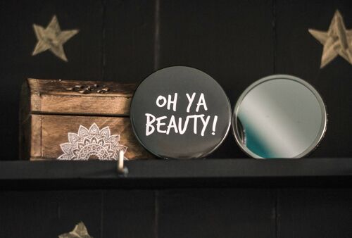 SWEARY MIRROR / 76mm Pocket Mirror / Oh Ya Beauty !