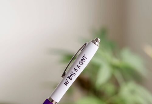 SWEARY PENS / Funny Rude Pens / Adults Only Purple
