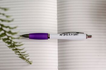 SWEARY PENS / Funny Rude Pens / Adults Only Purple 2
