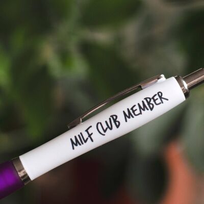 SWEARY PENS / Membre du club MILF / Funny Rude Pens
