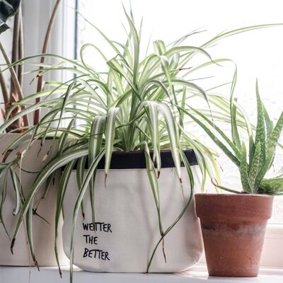 SWEARY PLANTS Wetter the Better / canvas plant pot holder