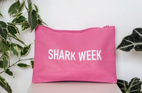 SWEARY SANITARY STORAGE / Shark Week / Washbag