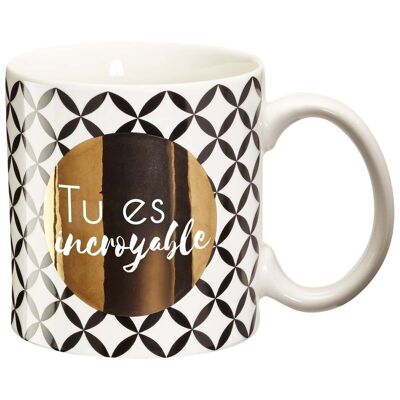 Taza con mensaje: eres increíble