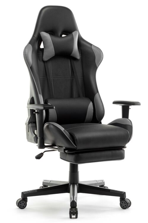 IWMH Rally Gaming Racing Chair Leather with Adjustable Armrest GREY