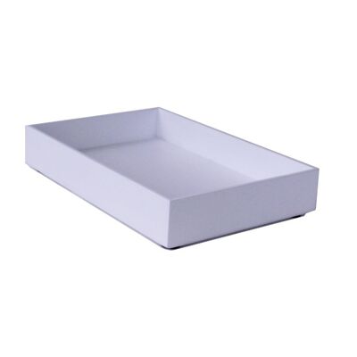 Bandeja de almacenamiento apilable, DESKSTORE STACK MEDIUM, 23,5 x 8 x H 4 cm Blanco