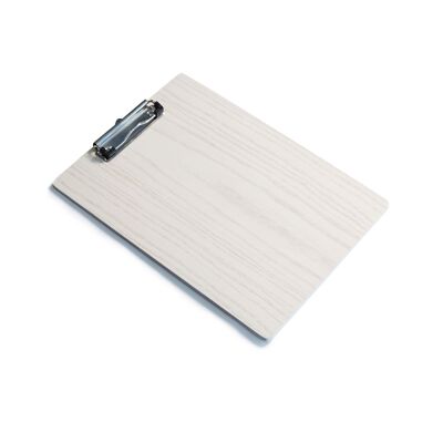 Clip-Board en bois, A4, DESKSTORE, White wash