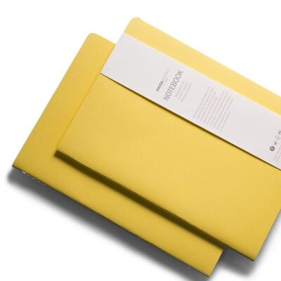 Cuadernos, Juego de 2, MUNKEN PURE A5 LEMONS Deskstore, Amarillo