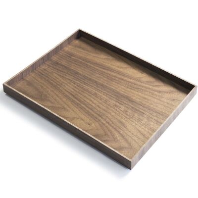 Stackable Storage Tray, ORDER LARGE, 32 x 23,5 x H 2cm, Walnut