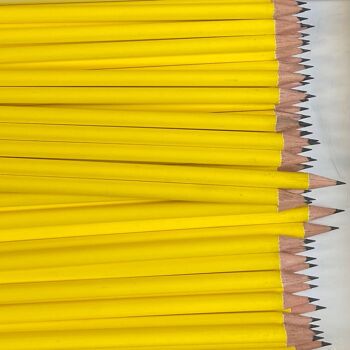 Crayons, Lot de 5, DESKSTORE, H 17,5 cm, Jaune 2