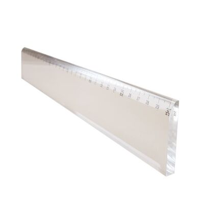 Ruler,  Strong Acrylic, CRISTAL CLEAR, 30 cm, Clear