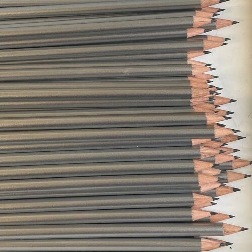 Pencils, Set of 50, BIG PACK, H 17,5 cm,  Silver