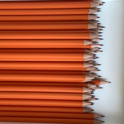 Bleistifte, 50er-Set, GROSSE PACKUNG, H 17,5 cm, Orange