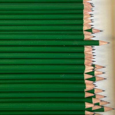 Pencils, Set of 50, BIG PACK, H 17,5 cm, Dark Green