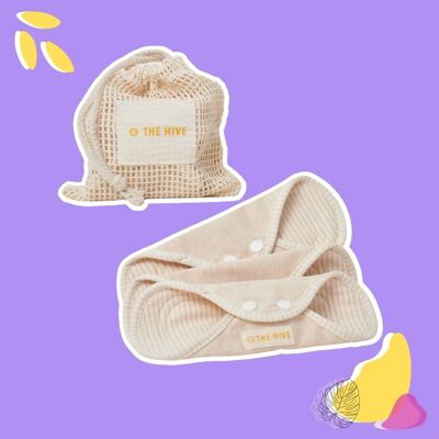 The Hive Set of 3 Organic Cotton Liners With Pouch