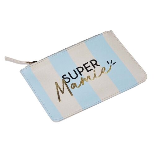 Pochette zip - SUPER MAMIE, fête des grand mères