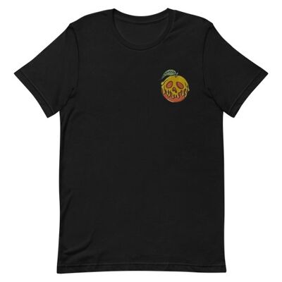 Poison Orange Embroidered Tshirt - Black