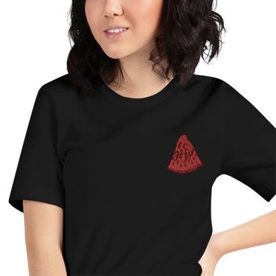 Poison Watermelon Embroidered Tshirt Red - Black