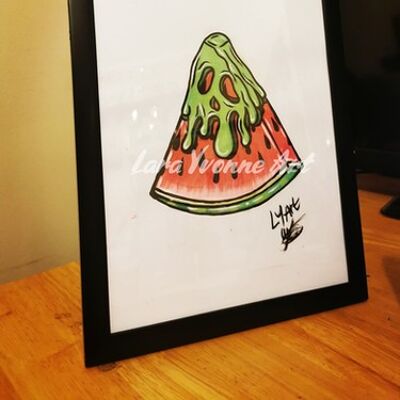 Poison Fruit Painting - A4 with Frame - Print - Mango