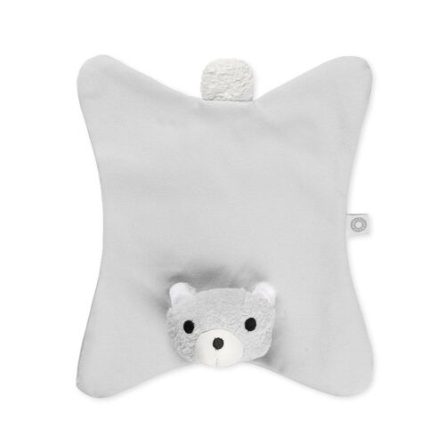 Anika grey teddy organic cuddle cloth