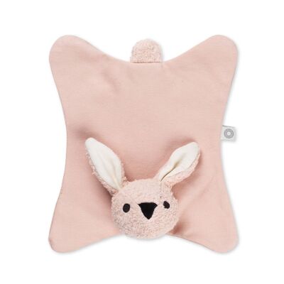 Doudou lapin bio Anika rose