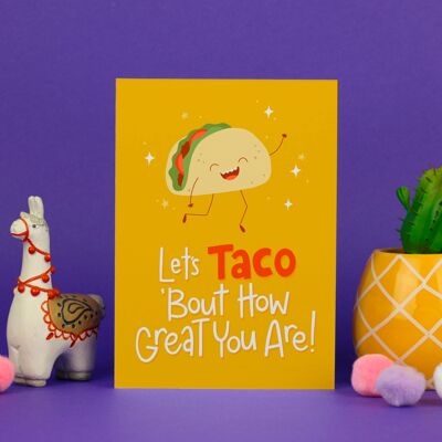 TACO bout how great you are / Thank you Teacher Card / funny thank you card / Funny thank you Teacher card / Cute Thank you / Punny Card