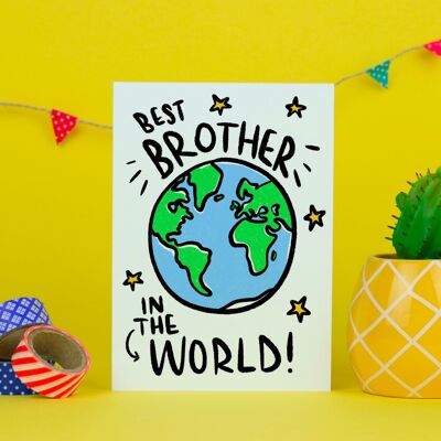 Best Brother in the world Birthday card / Happy Birthday / birthday card for brother