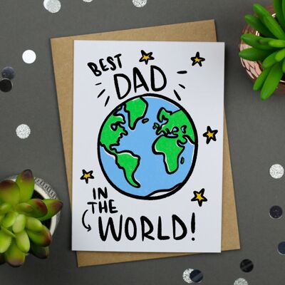 Best Dad in the world Birthday card / Happy Birthday / birthday card for dad / fathers Day card