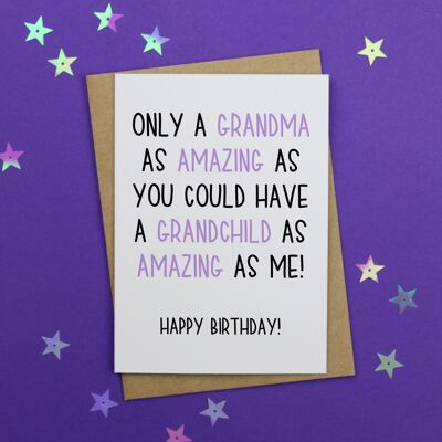 Amazing Grandma Birthday card / Happy Birthday / Funny Birthday Card / Rude Happy Birthday Card / birthday card for grandma / Mothers day
