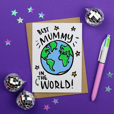 Best Mummy in the world Birthday card / Happy Birthday / birthday card for mummy / mothers day card