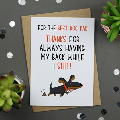 Best dog dad / card for dog dad / puppy dad card / birthday dog dad / Fatherâ€™s Day dog dad