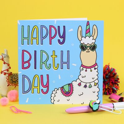 Birthday Llama Card / Birthday Card / Funny Birthday Card / Funny Greeting Card / Cute Card / Llama Card / Unisex