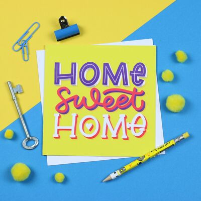 Home Sweet Home Card / New Home Card / Greeting Card / Typography Birthday Card / Home Print / New Home Print / Unisex