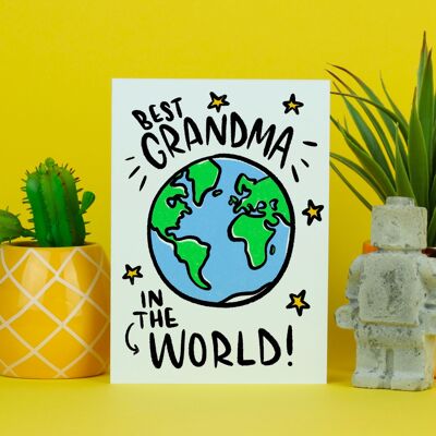 Best Grandma in the world Birthday card / Happy Birthday / birthday card for grandma / Motherâ€™s Day card
