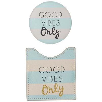 Pocket mirror - GOOD VIBES ONLY