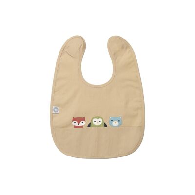 Eat Khaki friends organic bib