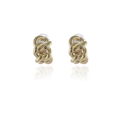 Cachet LInk Clip on Earrings 18ct Gold Plated
