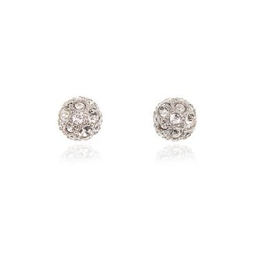 Cachet Pom Pom Earrings Platinum Plated