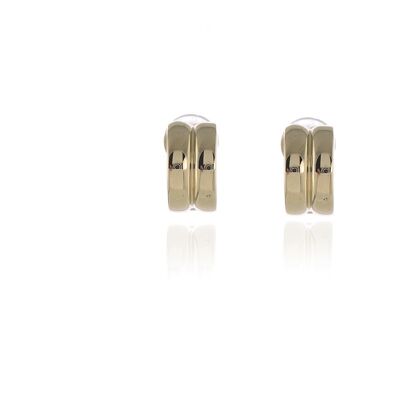 Cachet Suzy Polished Clip On Earrings 18ct Gold Plated