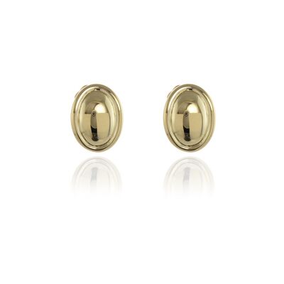 Cachet Vega Polished Clip On Earrings 18ct Gold Plated