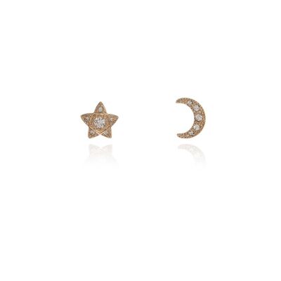 Cachet Luna Star Earrings 18ct Gold Plated