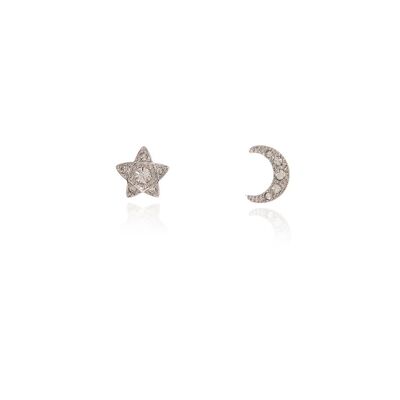Cachet Luna Star Earrings Platinum Plated