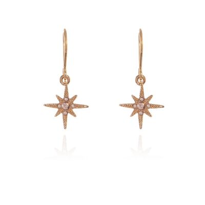 Cachet North Star Earrings 18ct Rose Gold Plated