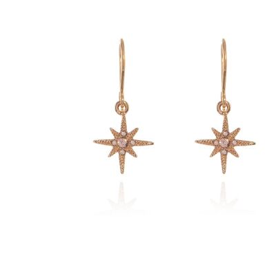 Cachet North Star Earrings 18ct Rose Gold Plated