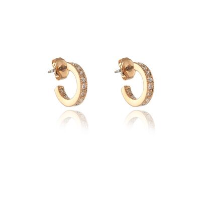 Cachet Saga 12mm Hoop Earrings 18ct Rose Gold Plated